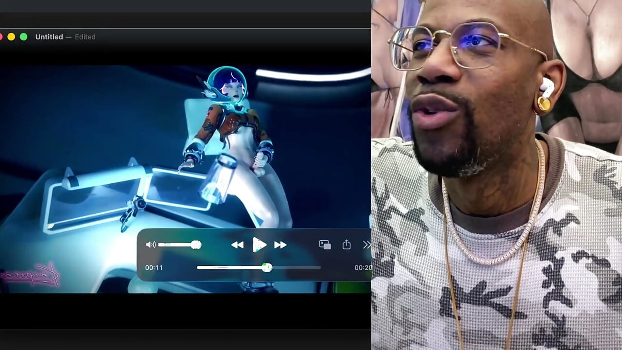 Transgender Joylne Getting Ass Fucked and Cum Covered by Transgender Juri, Transgender Juno Jerking off and Cumming in Zero-g