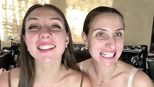 Cewek sange ini menggoda dan telan spermanya - pov