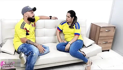 My sister-in-law gets really slutty and asks me to fuck her and we end up having sex and I give her my Cum on her buttocks - Porno en Español