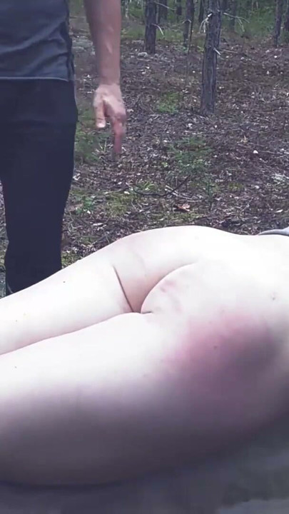 Wife spanking in the forest | Clip 2