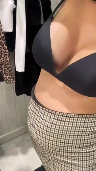 Stepmom with big tits in the fitting room | Clip 1