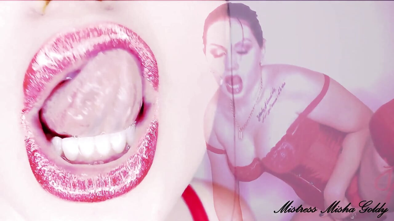 Red shiny fantasy over my mesmerizing lips  and my sexy body