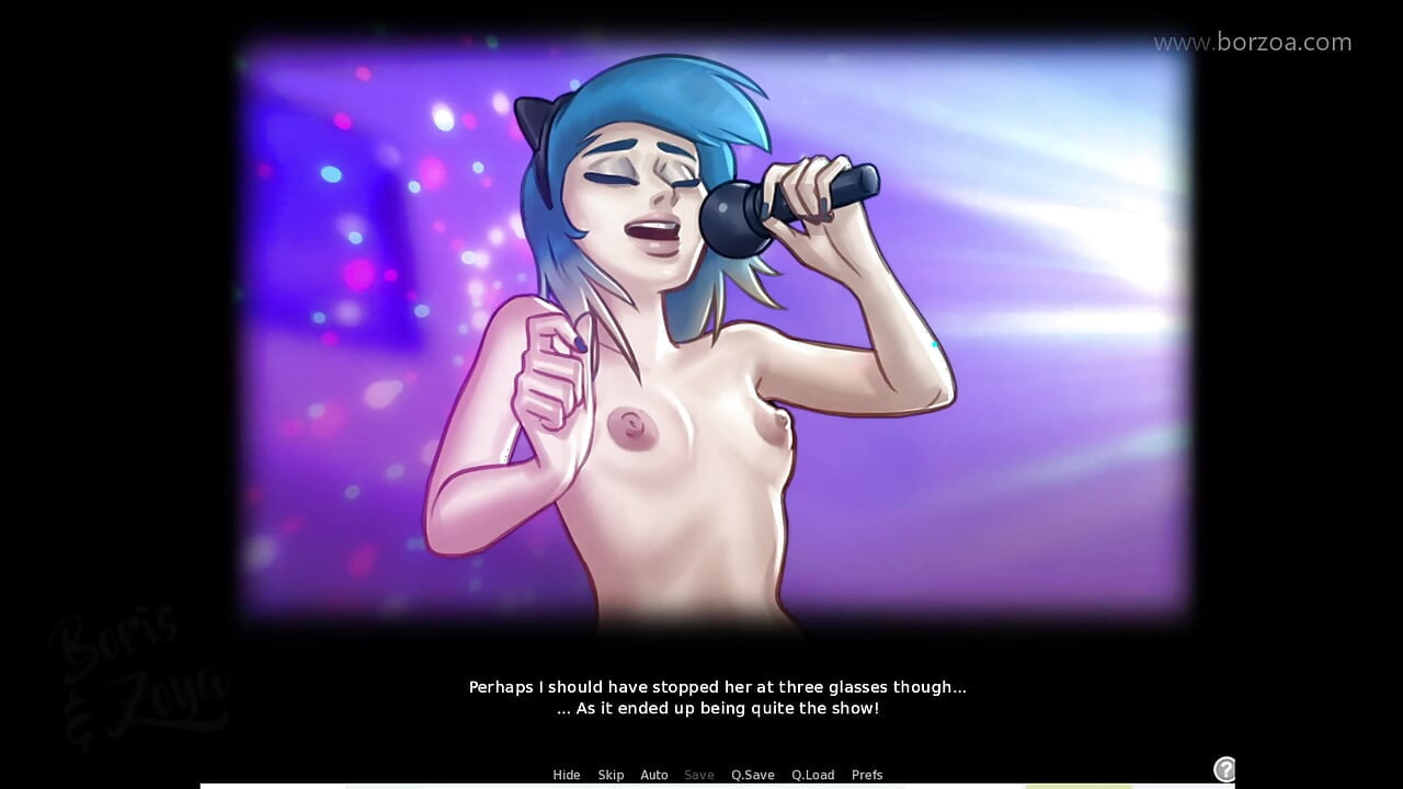 Very shy emo girl show me her cute tits first time since she was cute girl. (Summertime Saga - Eve 1)