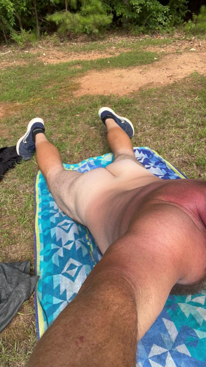 Nude sunbathing