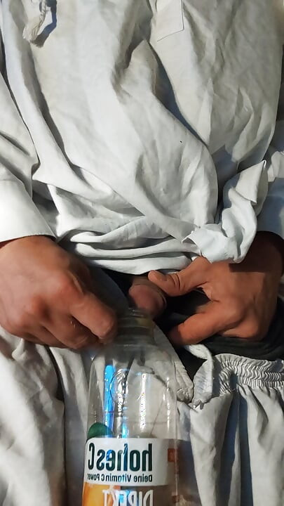 Dirtyjunkbro Dressed in Afghan Clothes, Cover Socks Piss in and Piss Drink