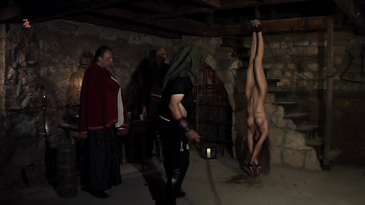 Rebecca - Hung Upside Down with Weights to Be Whipped