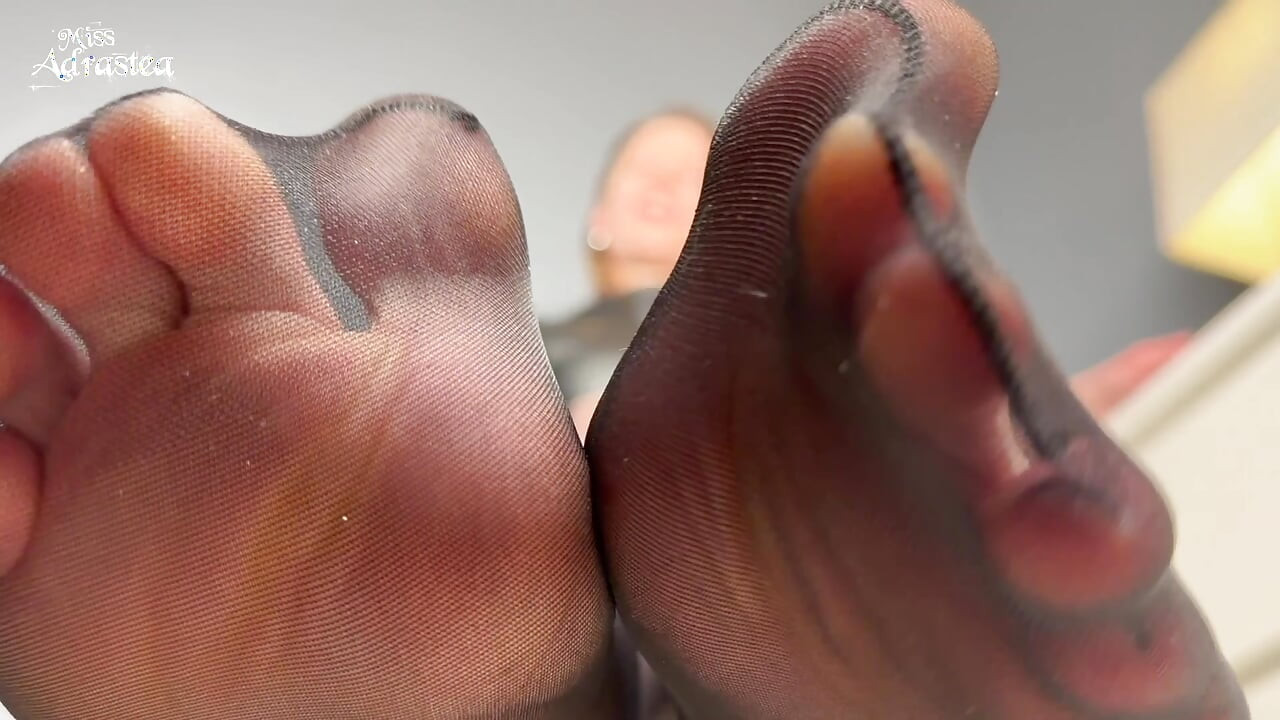 Be a Good Pet Under My Fragrant Feet! - Pantyhose Domination with Foot Worship and Jerk off Instruction with Miss Adrastea