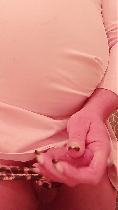 Dressed up jerking off