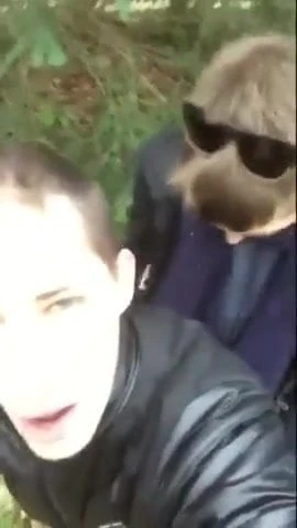 two guys fucking outside bar