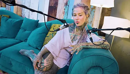 I talk about A - authentic - ASMR - Podcast - Talking - tattoo girl model goth punk dreadlocks