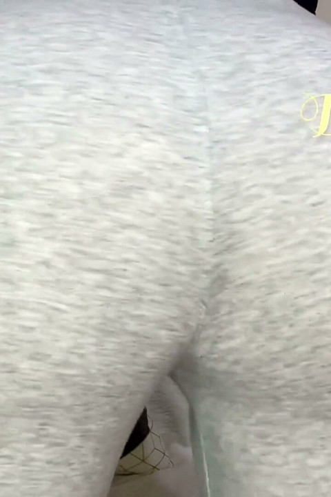 PAWG Farting Loud in Grey Leggings