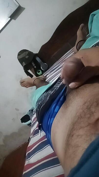 18-year-old touches his penis while his neighbors are outside in his bedroom