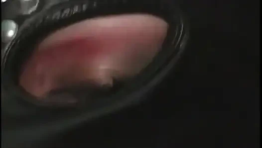 Gorgeous blonde slut in mask gets strangeman's cock inside her asshole