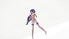 Strong Hatsune Miku Hentai Muscle Body Six Pack Nude Dance Mmd 3D Blue Hair Color Edit Smixix