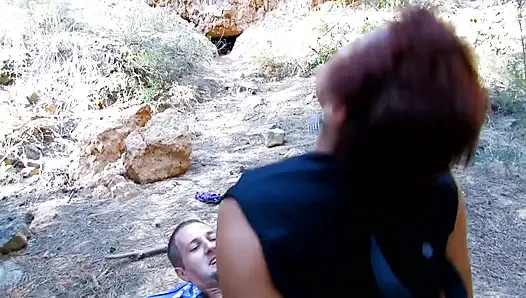 janas hot blowjob and fuck in the forest