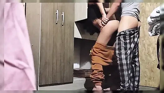 After class I take my coed to my house to "study" in the closet