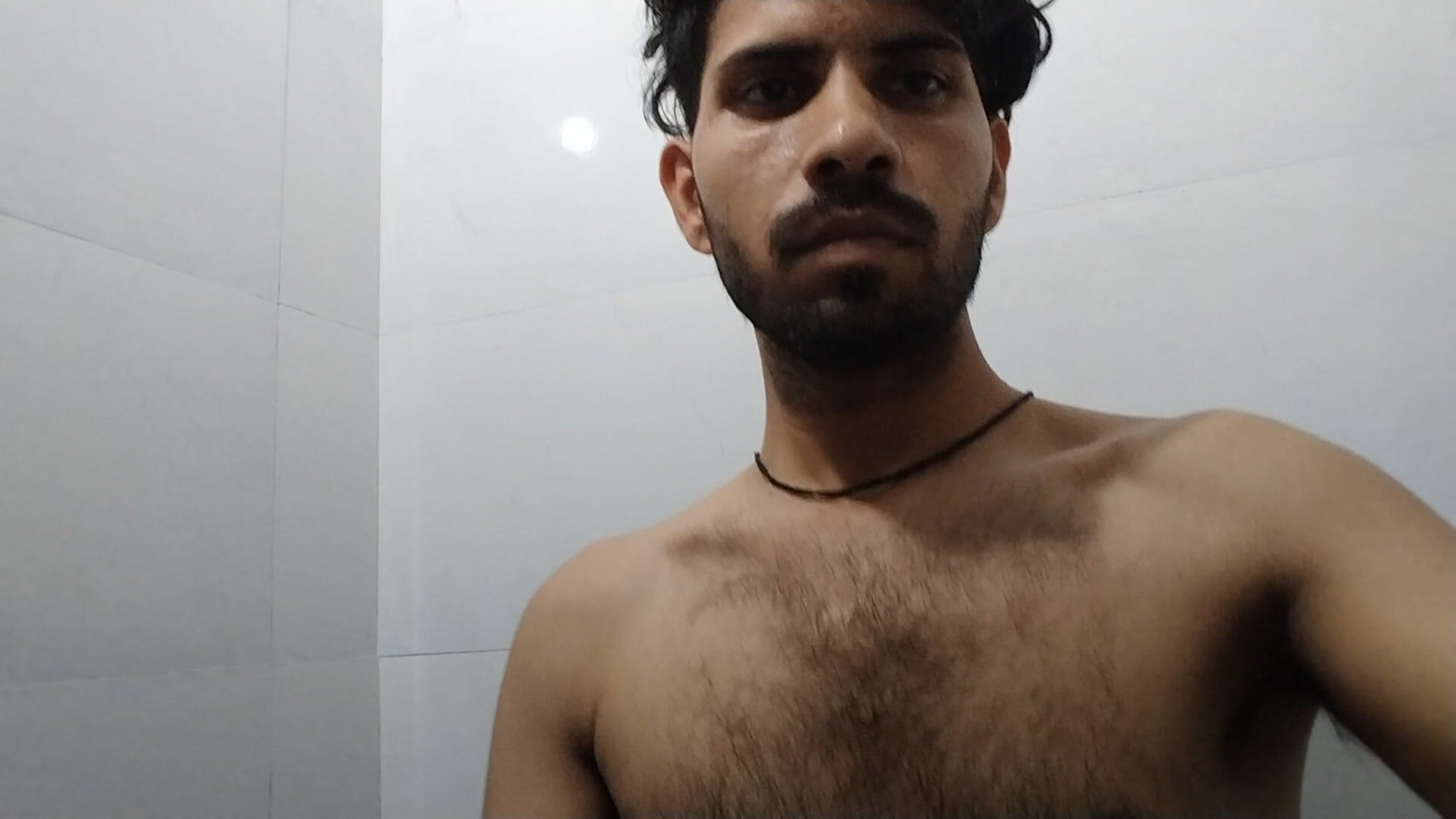 I was making a video alone in the bathroom.