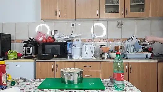 Real Naturist Kitchen: Cooking BBQ Marinade Completely Naked