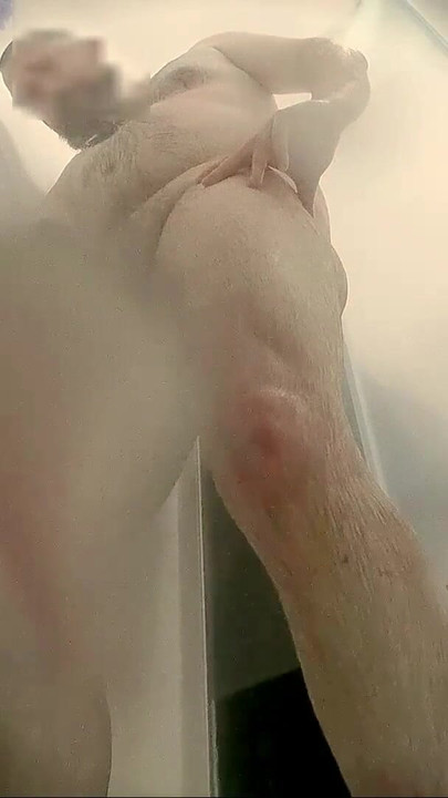 Memorable moment from "Spycam Catches Dad Jerking Off In Shower - Big Cumshot - SlugsOfCumGuy"