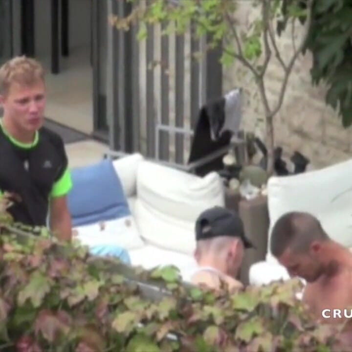 Juan Perez fucked by bear with huge cock in exhib