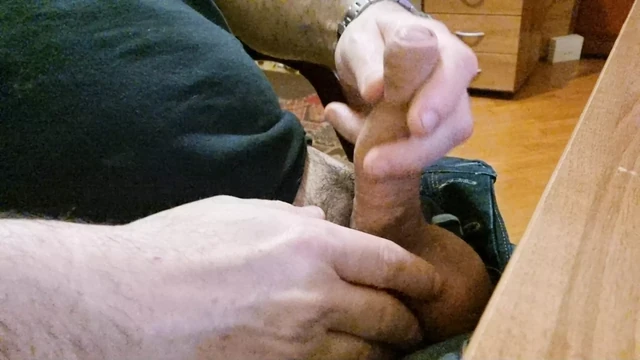 Jerking Big Dick Office