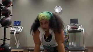 PinkyXXX Working Out Like A Beast In The Jungle