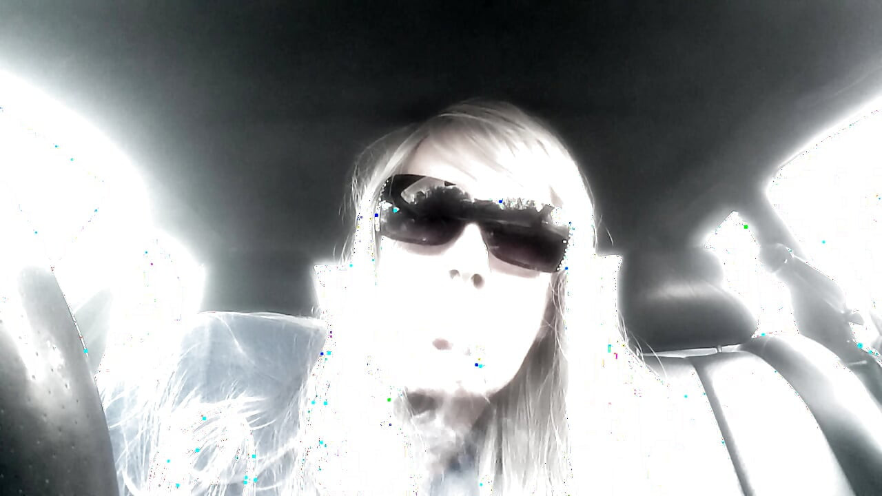 Mrs. Ruthie Dommie Mommy smoking Marlboro 100s in her car