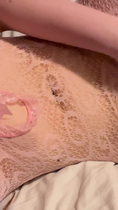 Pretty in pink teasing in full lingerie | Clip 1