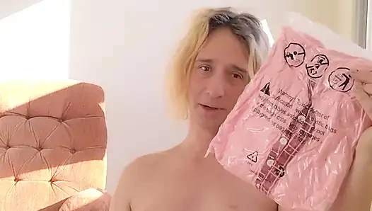 Transwoman Opening One-piece Pink Rabbit Pajamas Bodysuit (with Button-up Buttflap) Viewer-gift