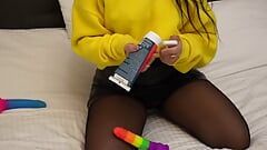 I am having fun with my sex toy, can you fuck me while he is not there?