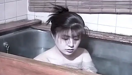 Solo Asian Teen Rubs Her Hairy Twat in the Jacuzzi