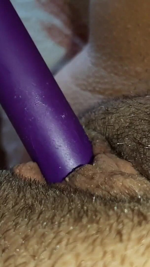 My pussy is dripping and my swollen clit is shaking from an intense orgasm from the vibrator | Clip 1