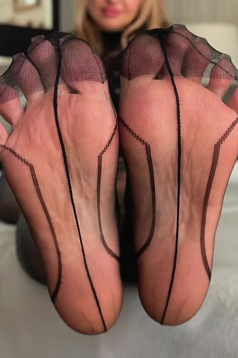 Hot Black Nylon Stockings