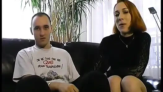 Küçük memeli güzel kızıl saçlı Crystal için ilk çift oyuncu seçmeleri