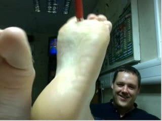 Düz adamlar ayak üzerinde webcam #75