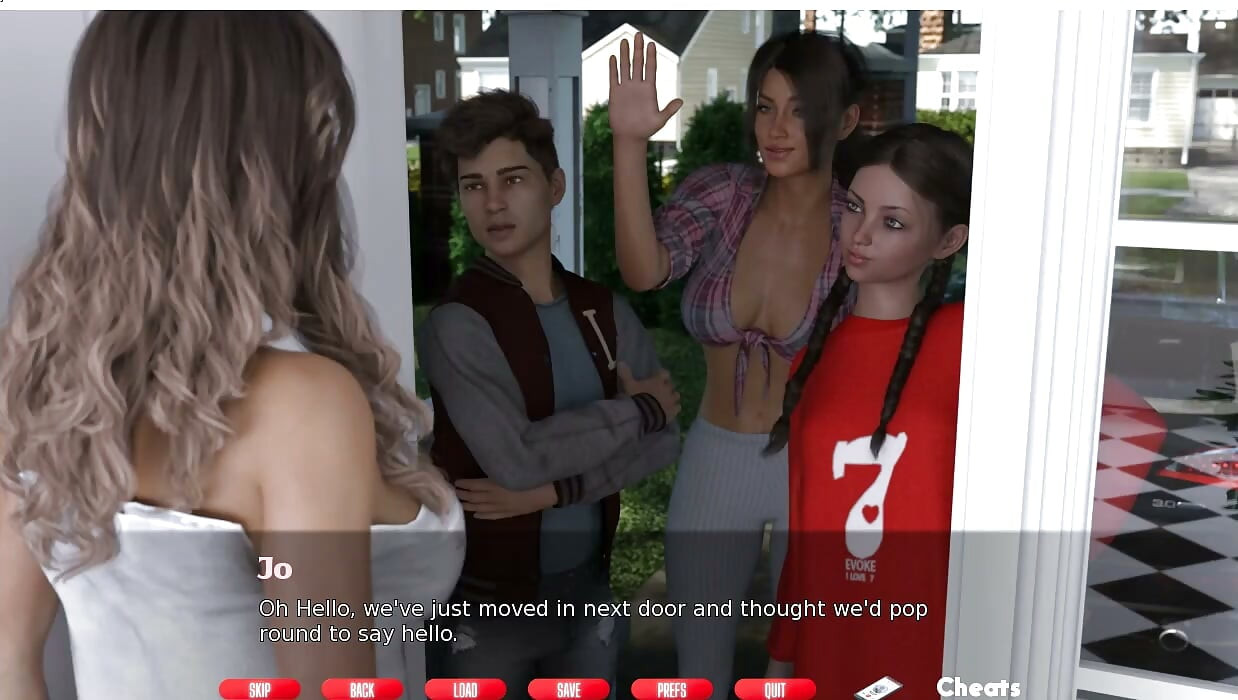 Naughty Neighbor - Gameplay - Roleplay - Landlady Exposed Herself in Towel, Teen Walking in Kitchen Only in White Panties