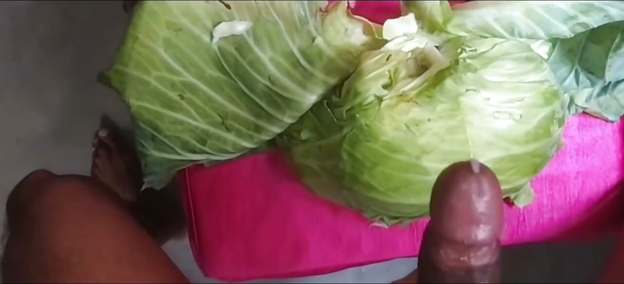 Desi College Boy Fucking a Cabbage