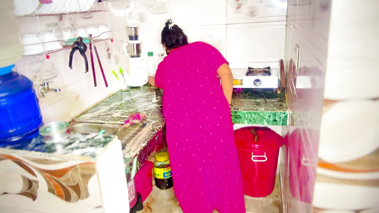 Desi Bhabhi and Devar Hot Romance in Kitchen Desi Cooking & Fun