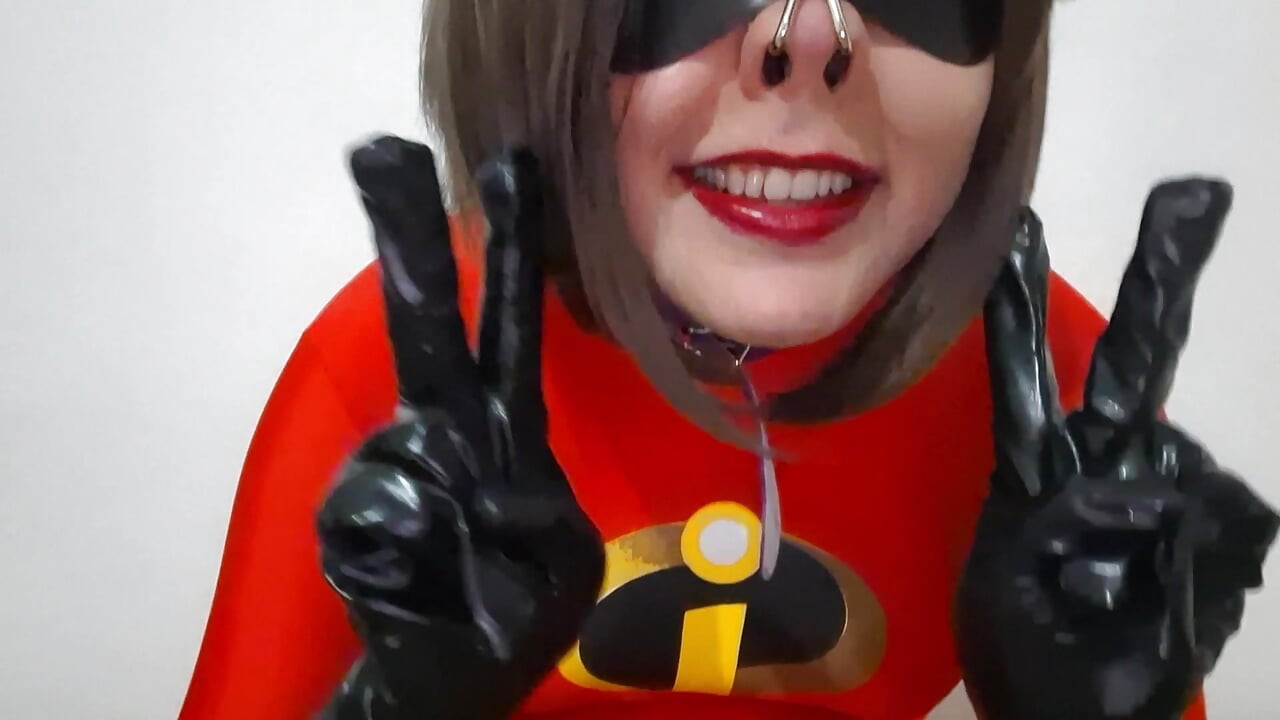 Cute Trans Elastic Mommy Tit Slap and Lactating after Pumping her Tits with Vacuum Milking Machine