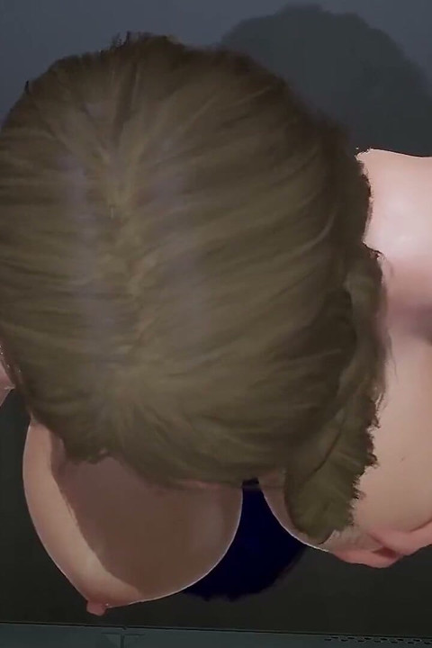 Busty MILF gets her pussy eaten standing by a thirsty young lesbian : 3D Porn