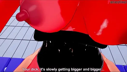 Succubus Meru bikiniyle savaşarak sikiliyor
