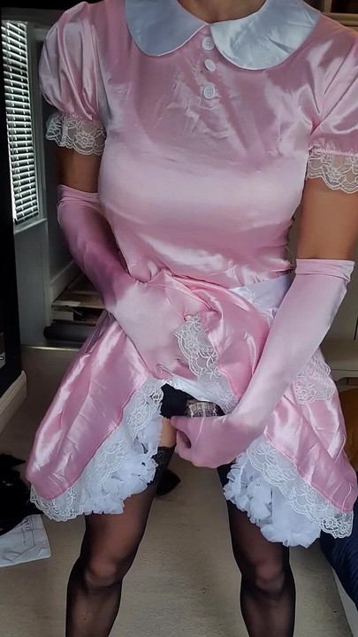 Pink maid and butt plug