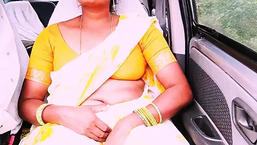 Секс индийской горничной в машине с владельцем дома. Телугу грязные разговоры.