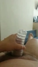 Chubby jacking off and cuming
