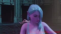 Une elfe trans baise une fille sexy
