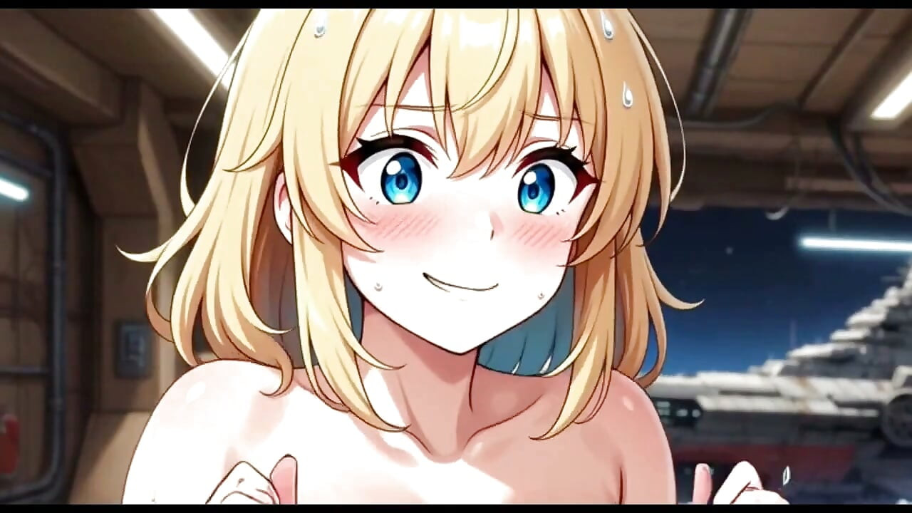Chicas lindas en el patio espacial, animación Ai