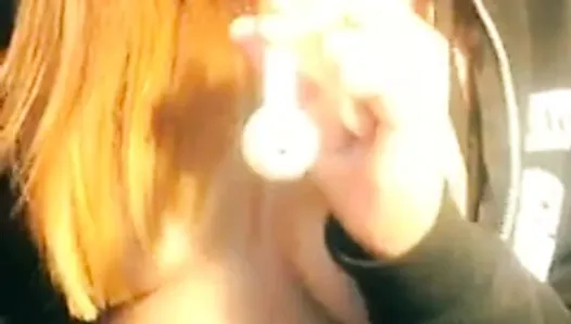 Dream girl blowing clouds