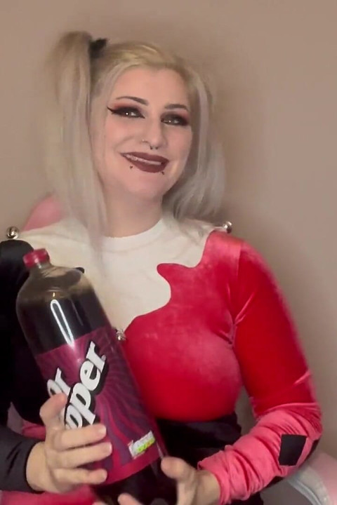 Try Not to Burp Challenge Harley Quinn Cosplay