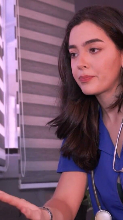Gorgeous Latina doctor helps her patient cum on her face | Clip 2
