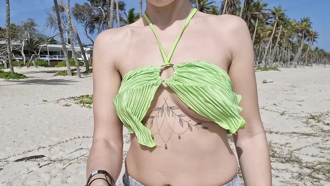 public flashing of tits in the Caribbean